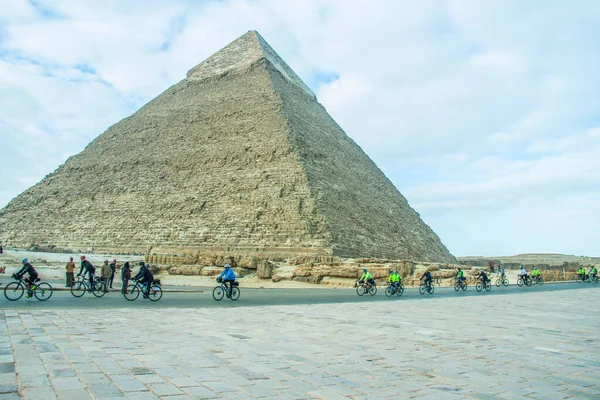Tour Afrique Cyklar Rida Kairo Till Kapstaden Fotograferad Kairo Egypten — Stockfoto