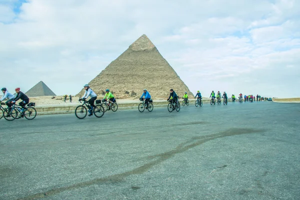 Tour Afrique Kerékpárok Lovagolni Kairó Cape Város Lőtt Kairó Egyiptom — Stock Fotó