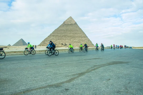 Tour Afrique Fietstocht Cairo Naar Kaapstad Opgenomen Caïro Egypte Januari — Stockfoto