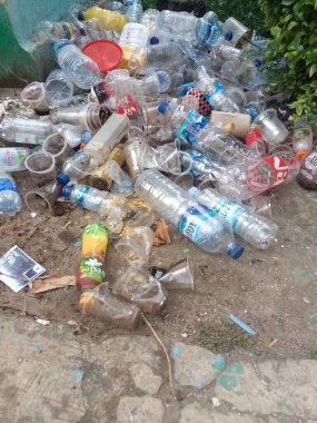 plastic waste bottles, recycling, garbage, pollution, environmental disaster concept,