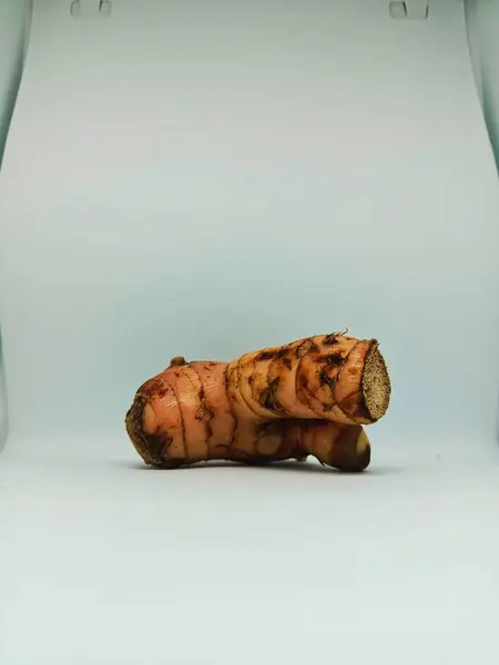 white turmeric kitchen spice on a white background