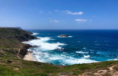 The coast of the mediterranean ocean in Sardinia