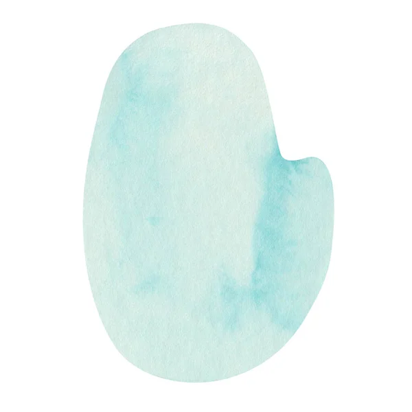 Акварель Иллюстрации Руки Окрашены Синим Пятном Бирюзовый Всплеск Воды Снежный — стоковое фото