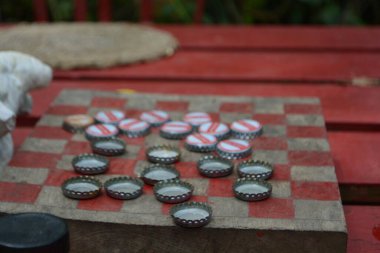 Jamaican Checkers at Just Natural in Negril clipart