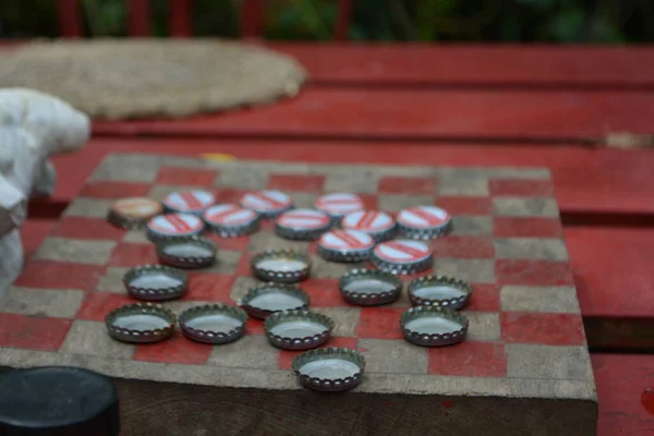 Jamaican Checkers Just Natural Negril Stock Fotografie