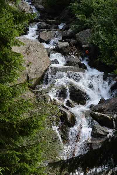 Waterfall Sibiu Province Romania Stock Photo