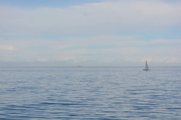 Beautiful View Nature Scene Sailboat — Foto de Stock