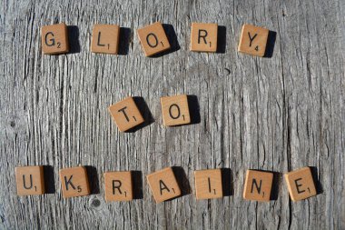 Motivational scrabble word art on old wood backing