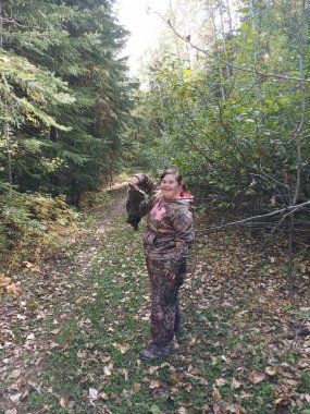 young lady with downs syndrome with a grouse