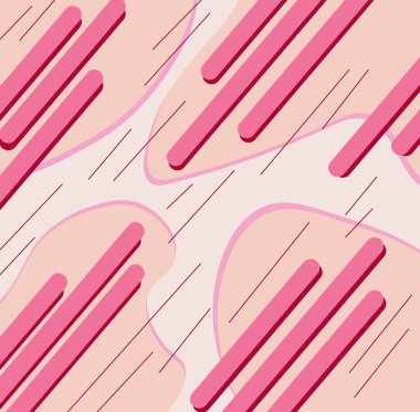 Vektör soyut arkaplan dokusu tasarımı, parlak poster, bej pankart arkaplan, pembe ve kahverengi çizgiler ve şekiller.