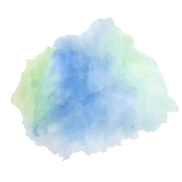 Aquarelle Jaune Bleu Brosse Peinte Main Sur Fond Blanc Parfait — Image vectorielle