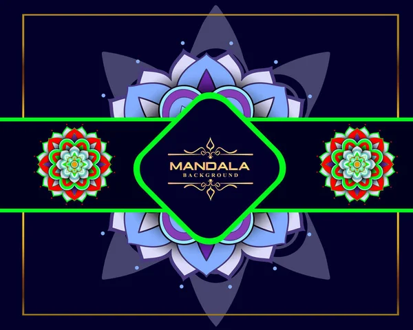 Fondo Mandala Lujo Con Patrón Arabesco Dorado Estilo Árabe Islámico — Archivo Imágenes Vectoriales