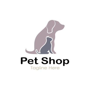 pet shop logo design icon illustration template vector with modern concept
