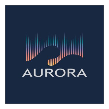 aurora logo design icon illustration vector template