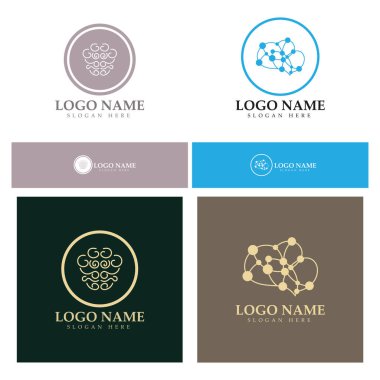  Beyin logosu konsept vektörü, Sağlık Beyni Nabzı logosu, Beyin Bakımı logo şablonu vektörü dizayn eder