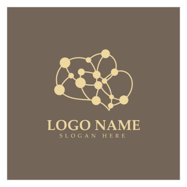  Beyin logosu konsept vektörü, Sağlık Beyni Nabzı logosu, Beyin Bakımı logo şablonu vektörü dizayn eder