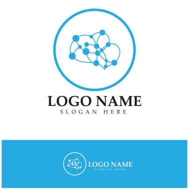  Beyin logosu konsept vektörü, Sağlık Beyni Nabzı logosu, Beyin Bakımı logo şablonu vektörü dizayn eder
