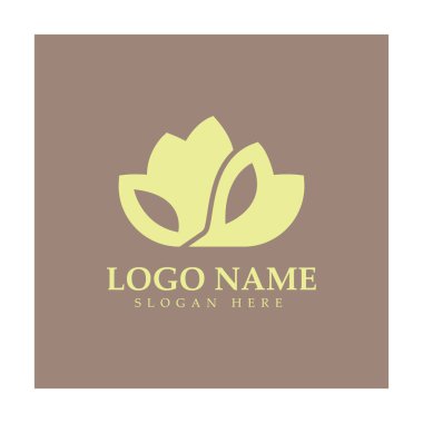  Çiçek logosu vektör çizim şablonu