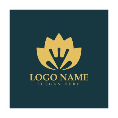  Çiçek logosu vektör çizim şablonu