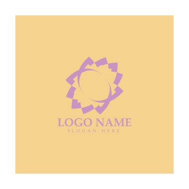  Çiçek logosu vektör çizim şablonu