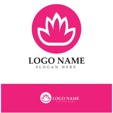  Çiçek logosu vektör çizim şablonu