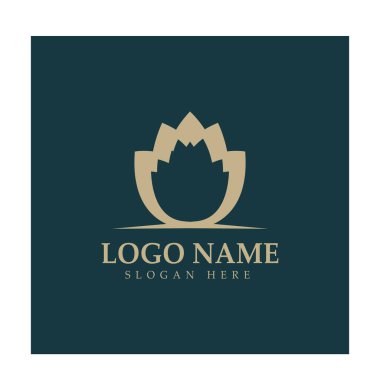  Çiçek logosu vektör çizim şablonu