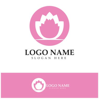  Çiçek logosu vektör çizim şablonu