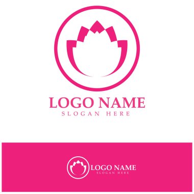  Çiçek logosu vektör çizim şablonu