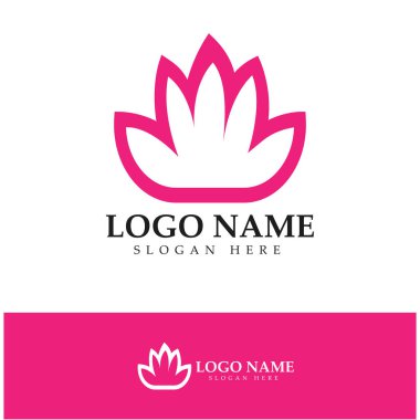  Çiçek logosu vektör çizim şablonu