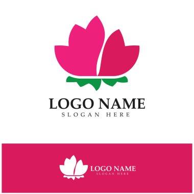  Çiçek logosu vektör çizim şablonu