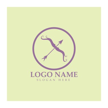  crossbow logo with archery concept modern icon illustration design vector template