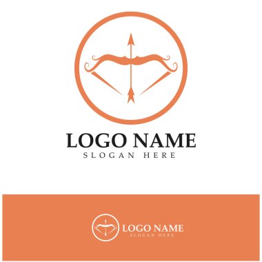  crossbow logo with archery concept modern icon illustration design vector template