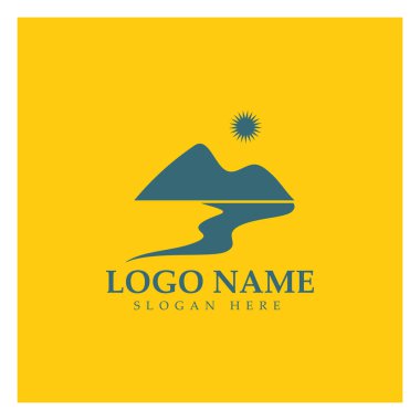 River Logo vektör resimleme şablonu