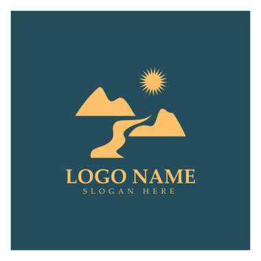 River Logo vektör resimleme şablonu