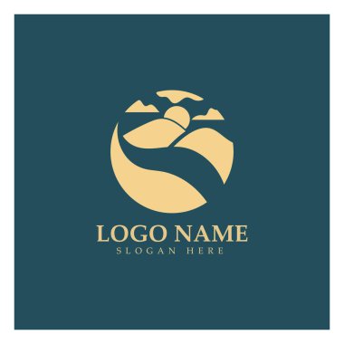 River Logo vektör resimleme şablonu