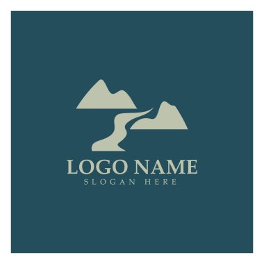 River Logo vektör resimleme şablonu