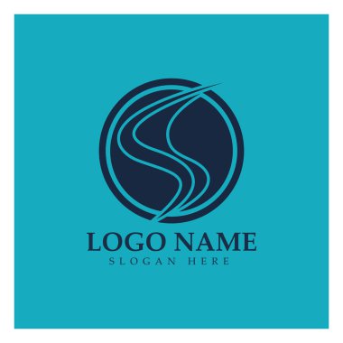 River Logo vektör resimleme şablonu