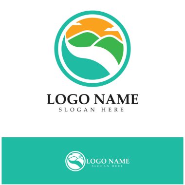 River Logo vektör resimleme şablonu