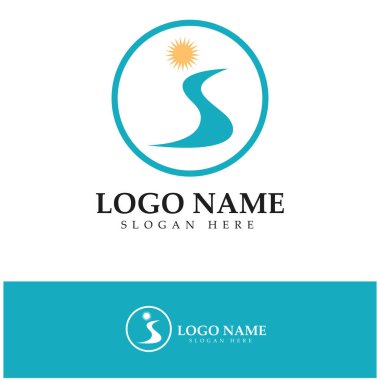 River Logo vektör resimleme şablonu