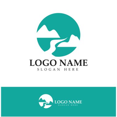 River Logo vektör resimleme şablonu