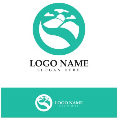 River Logo vektör resimleme şablonu