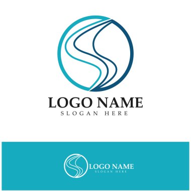 River Logo vektör resimleme şablonu