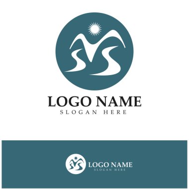 River Logo vektör resimleme şablonu