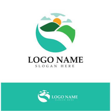 River Logo vektör resimleme şablonu