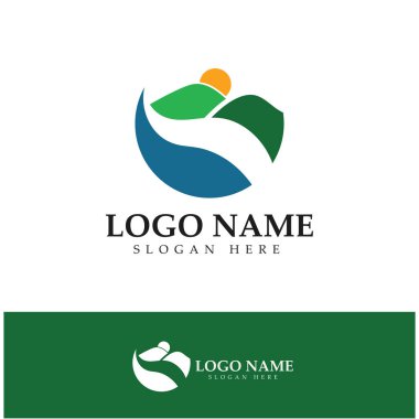 River Logo vektör resimleme şablonu