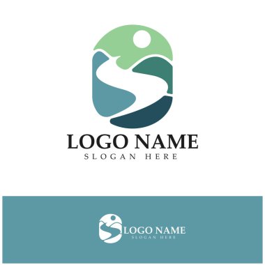 River Logo vektör resimleme şablonu