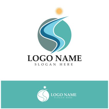 River Logo vektör resimleme şablonu