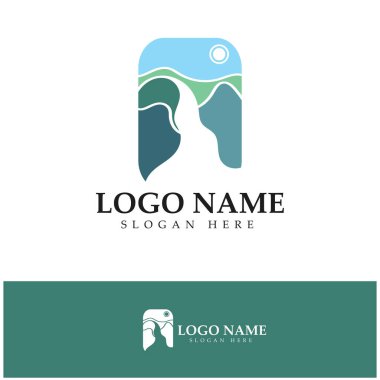 River Logo vektör resimleme şablonu