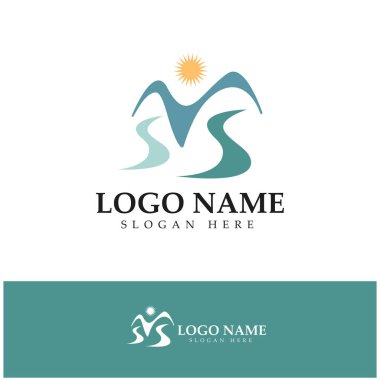 River Logo vektör resimleme şablonu