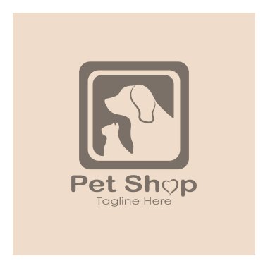 pet shop logo design icon illustration template vector with modern concept